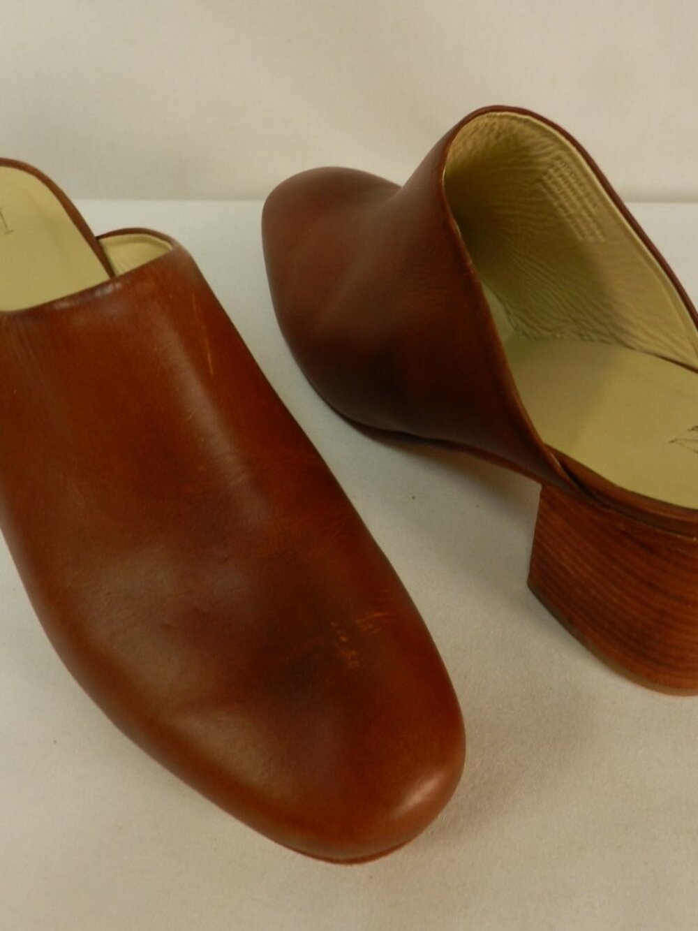 Nisolo All Day Leather heeled mule clog slide brown pump Size Sz 9